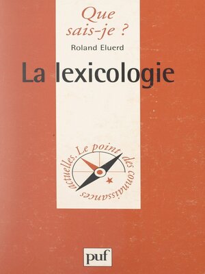 cover image of La lexicologie